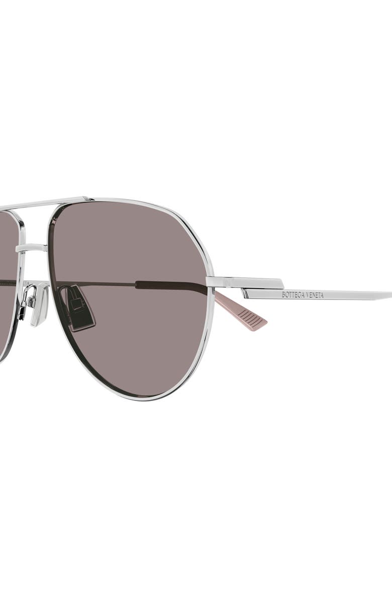 Bottega Veneta 57mm Pilot Sunglasses, Alternate, color,