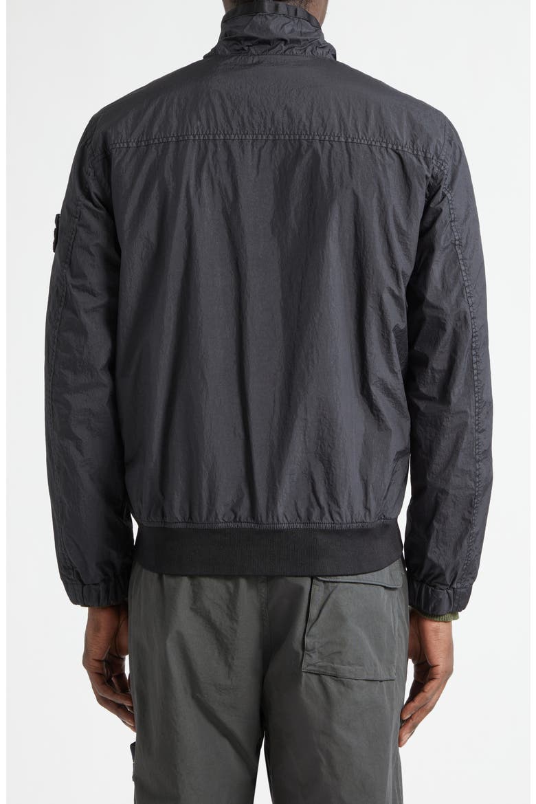 Coated Crinkled Water Repellent Jacket, Alternate, color, V0029 BLACK