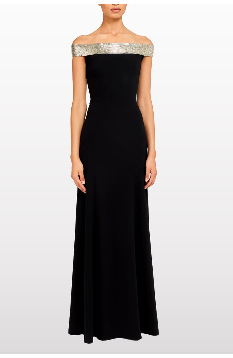 Jenny Packham Enigma Dress, Alternate, color, Liquorice