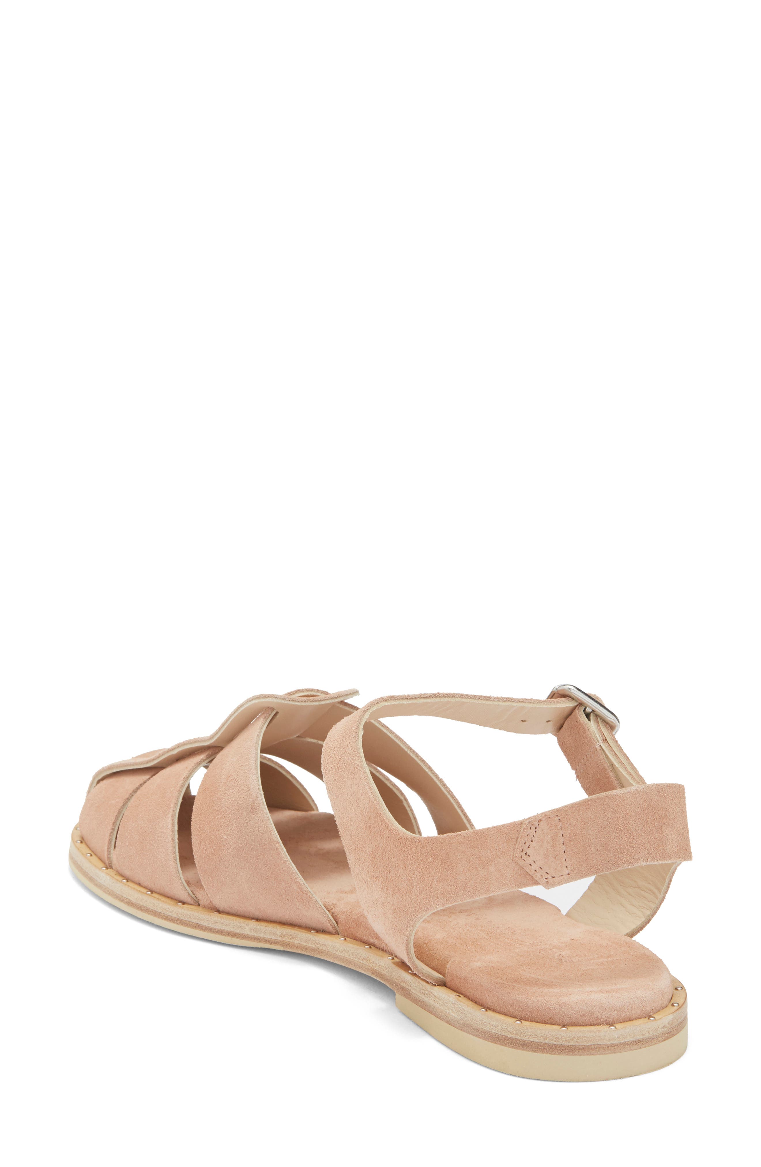 Freda Salvador Sera Fisherman Sandal, Alternate, color, Blush Suede