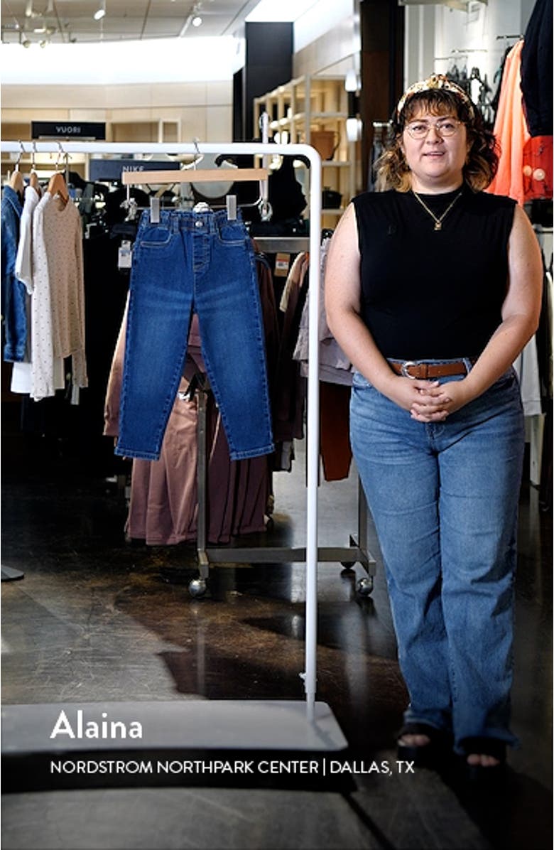 Kids' Elastic Waist Straight Leg Jeans, sales video thumbnail