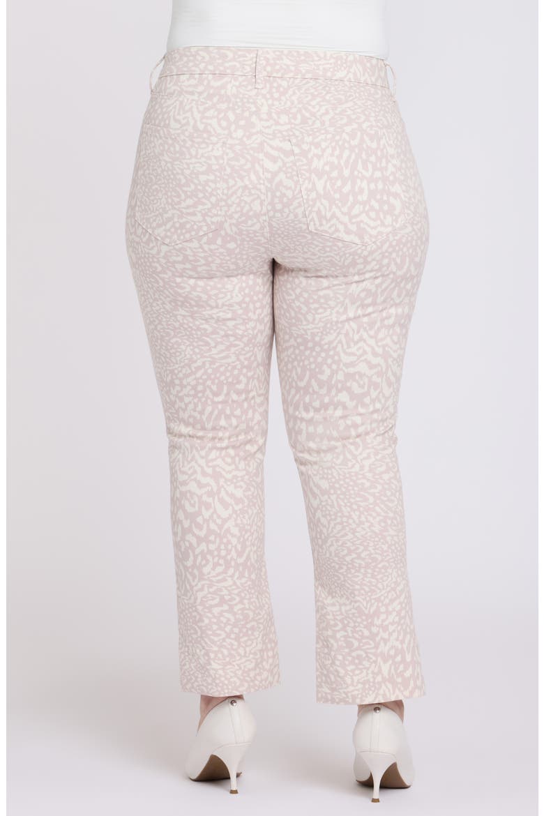 Billie Print High Waist Mini Bootcut Jeans, Alternate, color, SNOW LEOPARD