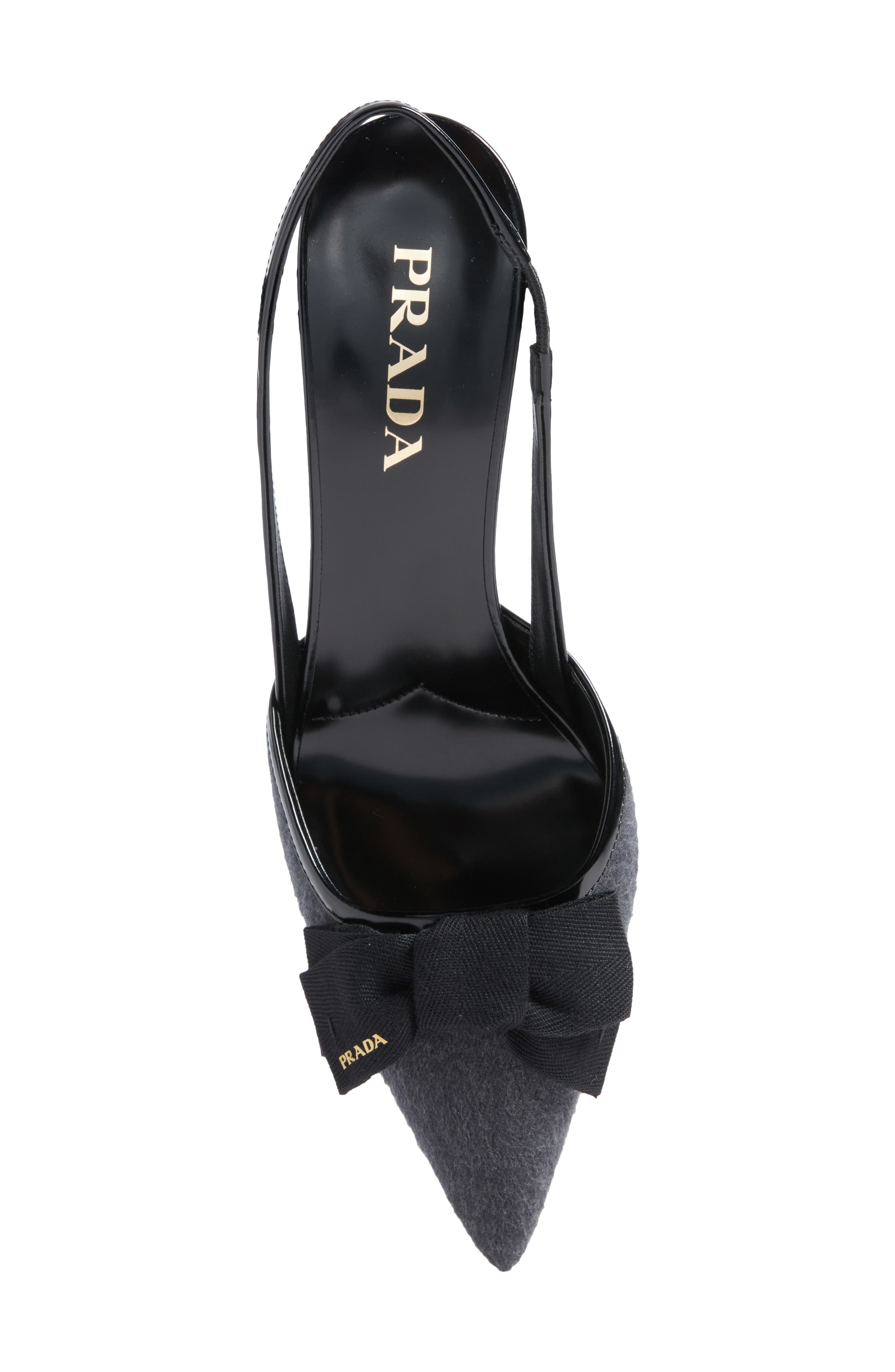 Cashmere Bow Slingback Pump, Alternate, color, ANTRACITE