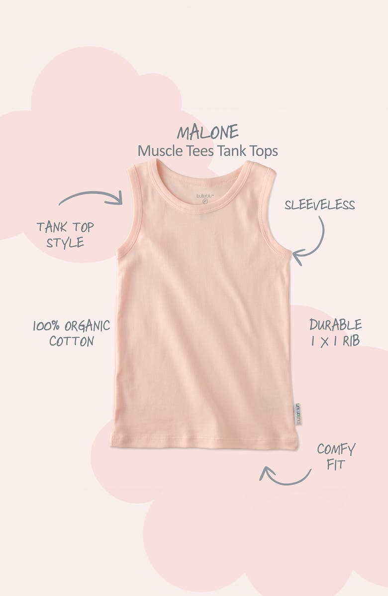 BUTTERBLU Malone Assorted 10-Pack Organic Cotton Muscle Tees, Alternate, color, Sorbet Frost Rainbow