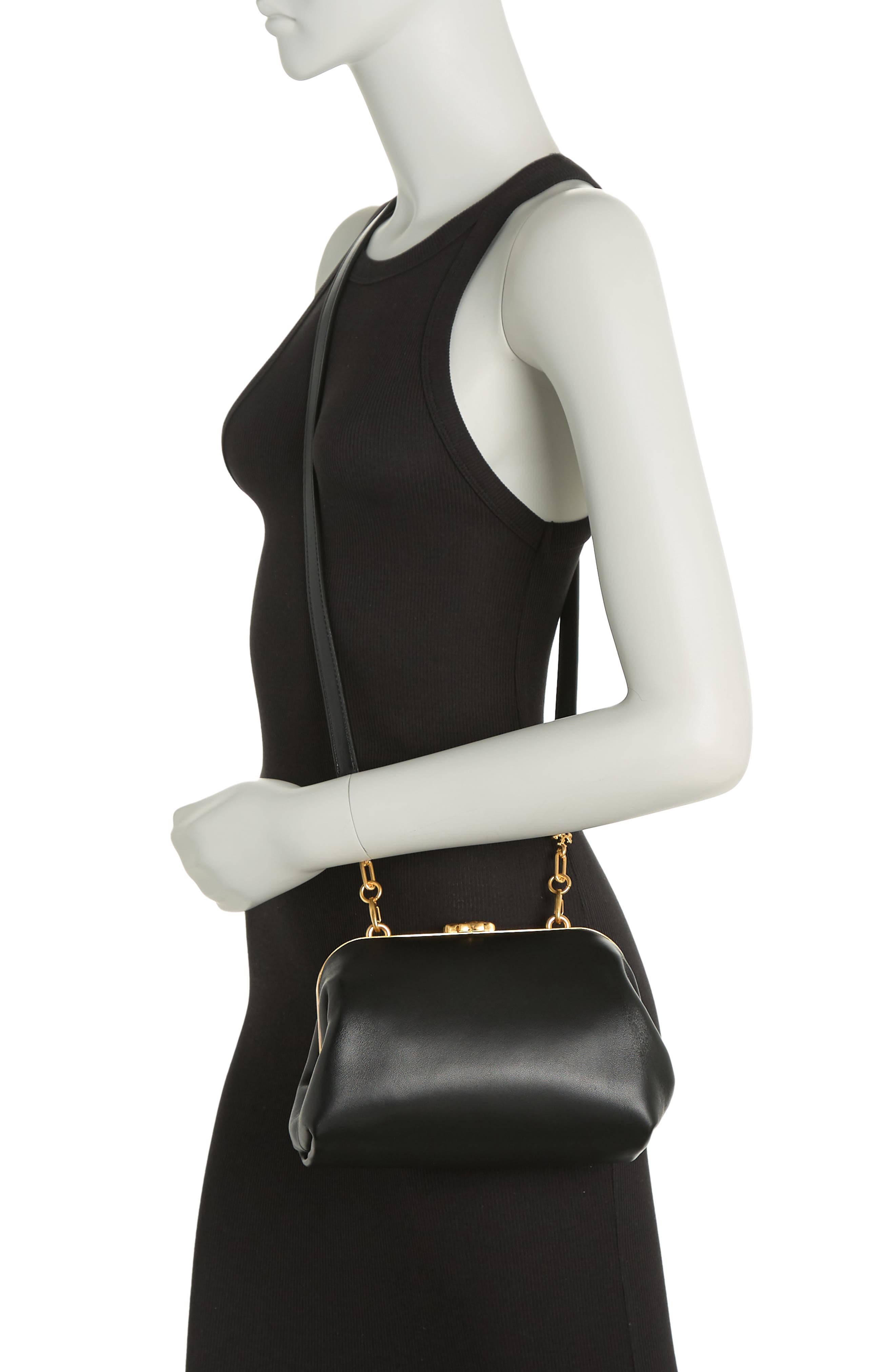 Tory Burch Cleo Frame Lock Small Bag, Alternate, color, 