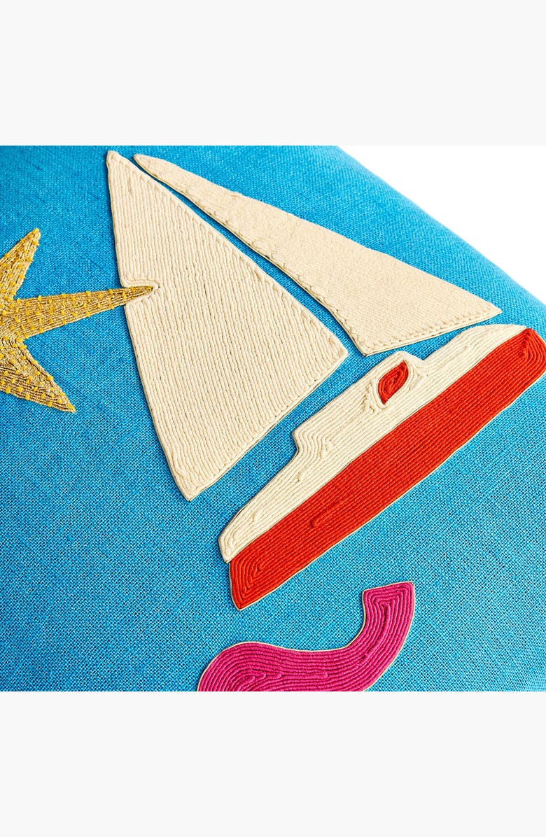 Jonathan Adler Playa Pillow, Alternate, color, Sailboat