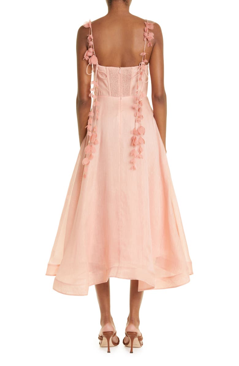 Zimmermann Wonderland Linen & Silk Corset Dress, Alternate, color,