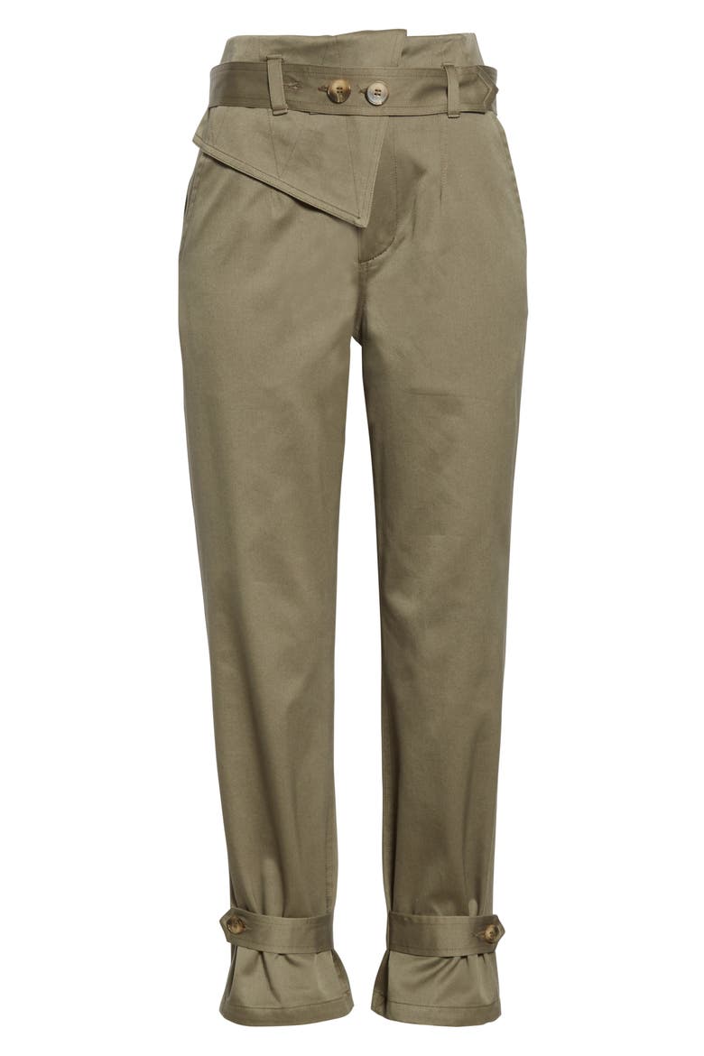 Kennedy Belted Tapered Pants, Alternate, color, GREEN FIELDS
