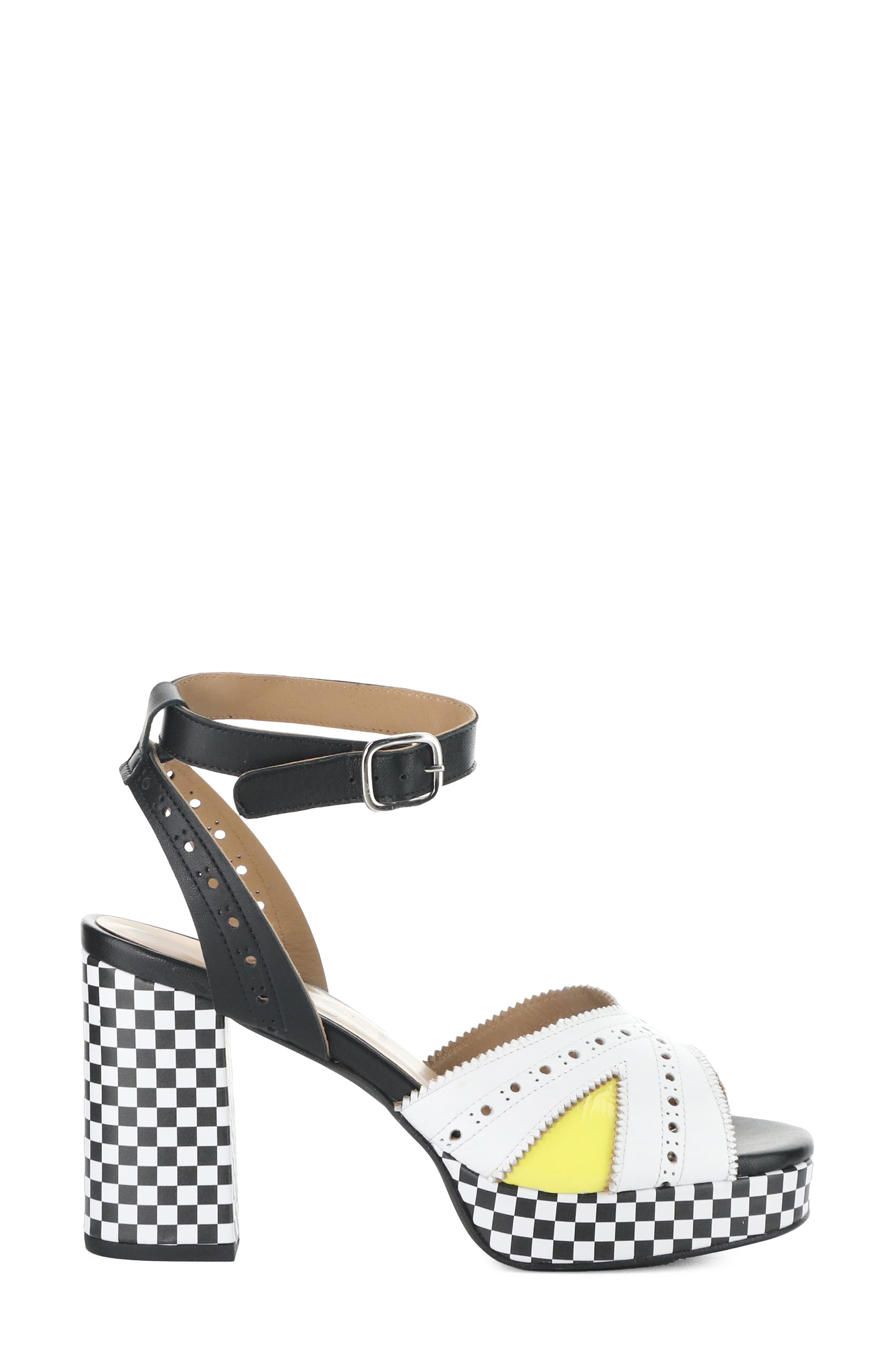 Fly London Eban Ankle Strap Platform Sandal, Alternate, color, White Multi
