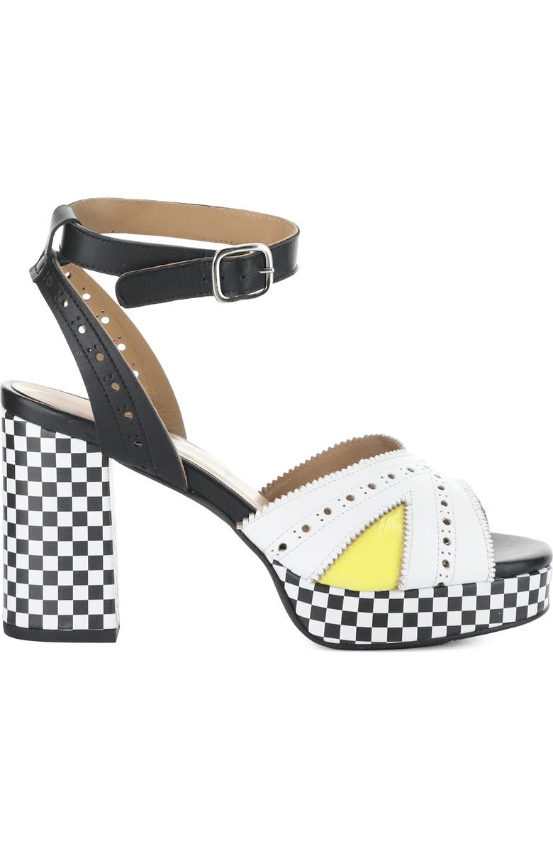 Fly London Eban Ankle Strap Platform Sandal, Alternate, color, White Multi