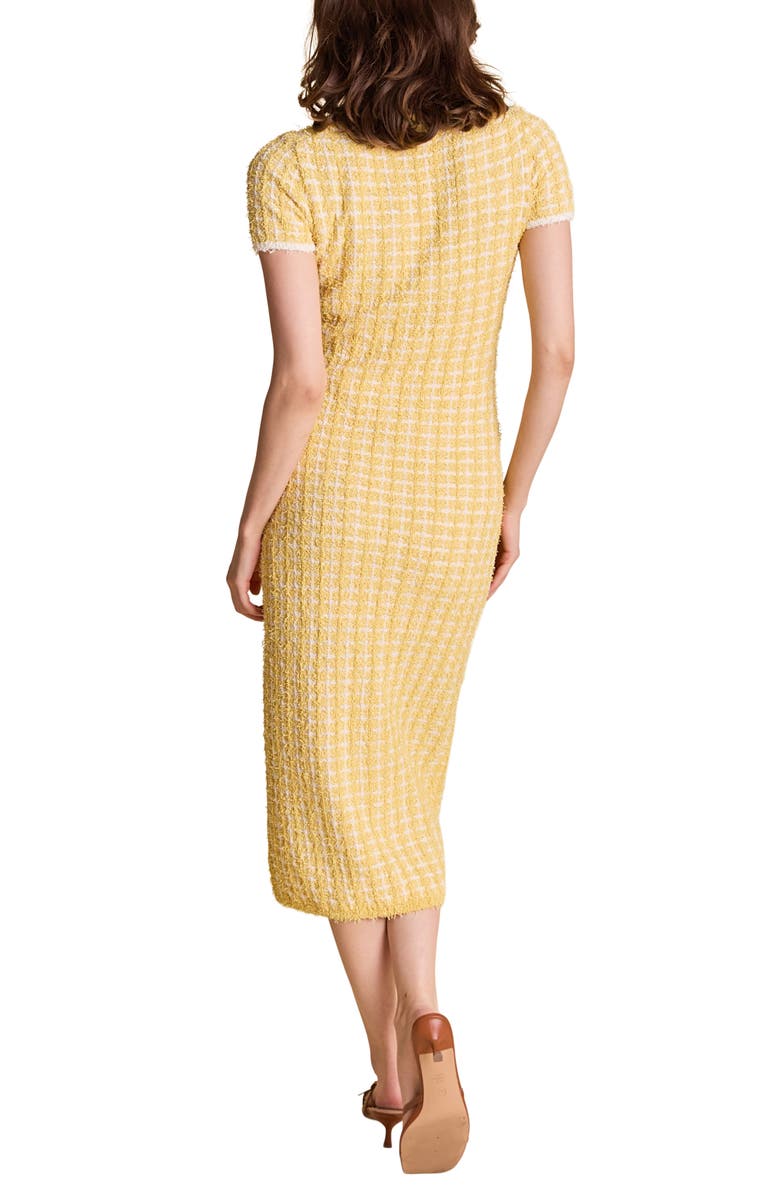 Endless Rose Check Knit Dress, Alternate, color, Butter/ White