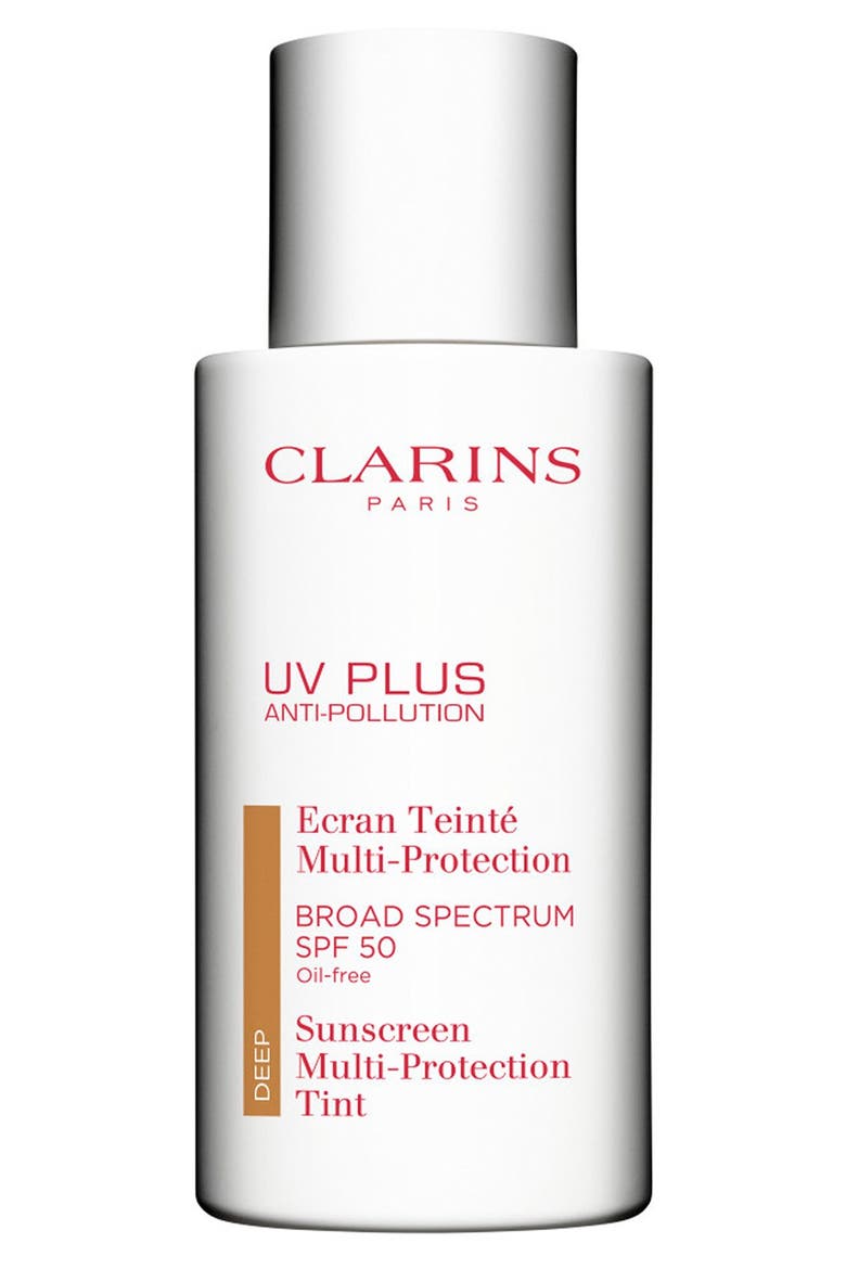 UV Plus Anti-Pollution Broad Spectrum SPF 50 Tinted Sunscreen Multi-Protection, Main, color, DEEP
