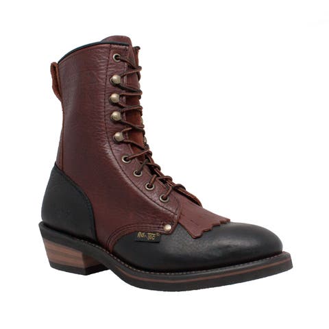 Women's 8" Packer Black/Dark Cherry Boots
