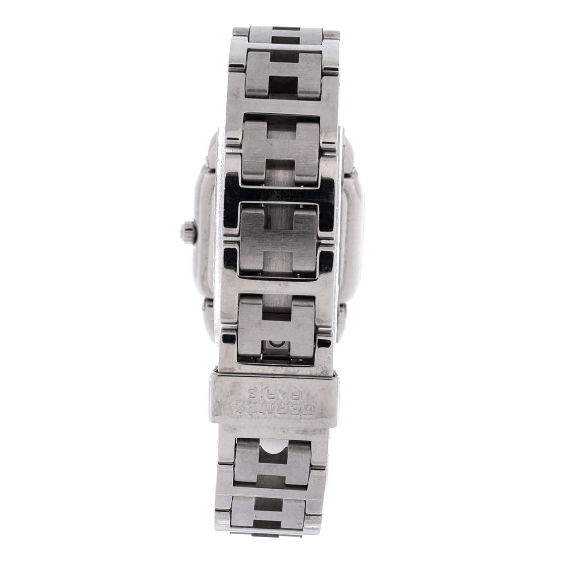 Pre-Owned Hermes Rallye Quartz Watch Stainless Steel 21, Alternate, color, Silver