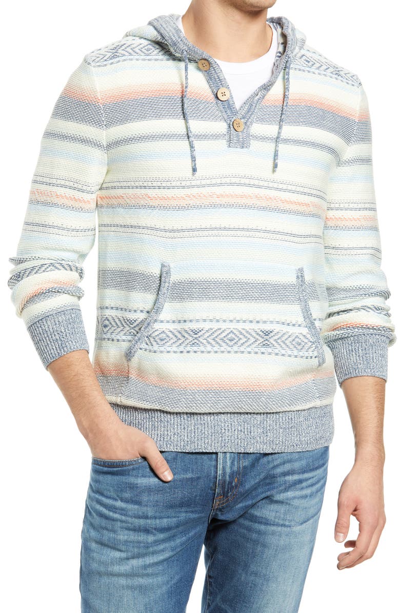 Faherty Cove Stripe Sweater Hoodie, Main, color, 