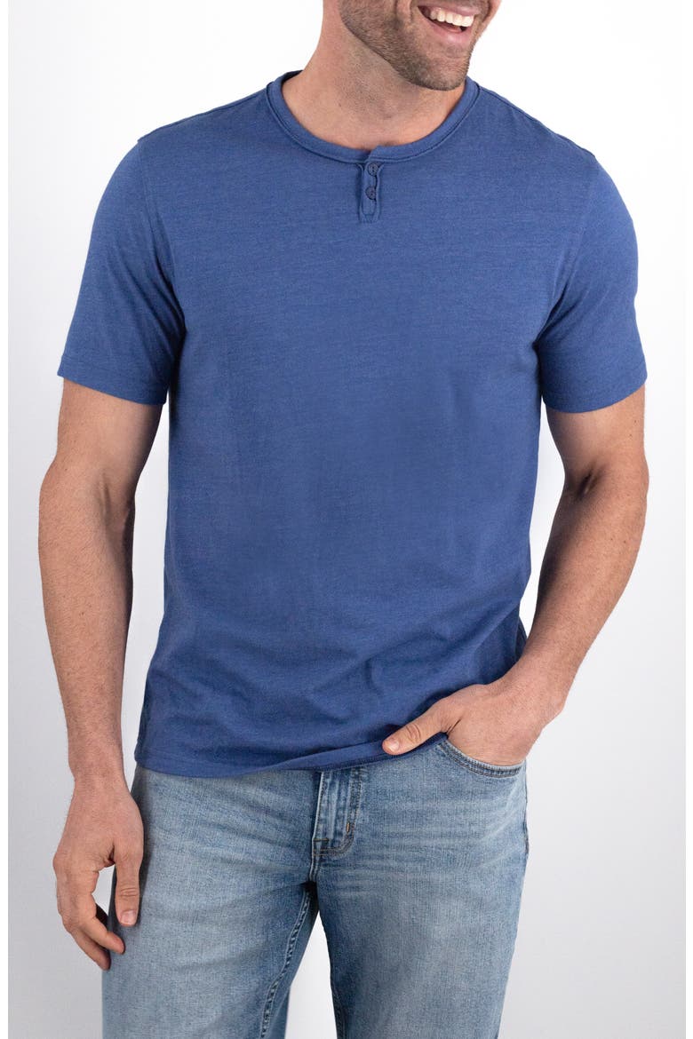 Short Sleeve Henley, Main, color, TRUE BLUE