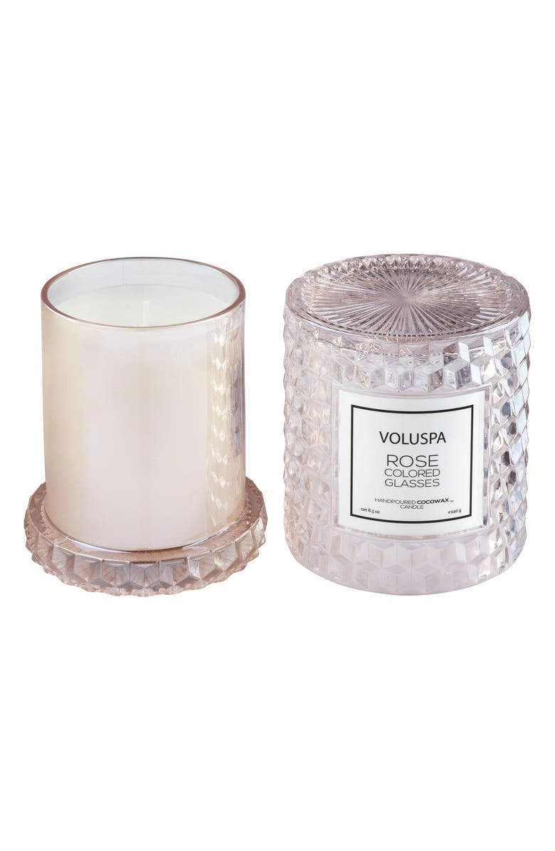 Voluspa Roses Icon Cloche Cover Candle, Alternate, color, Rose Colored Glasses