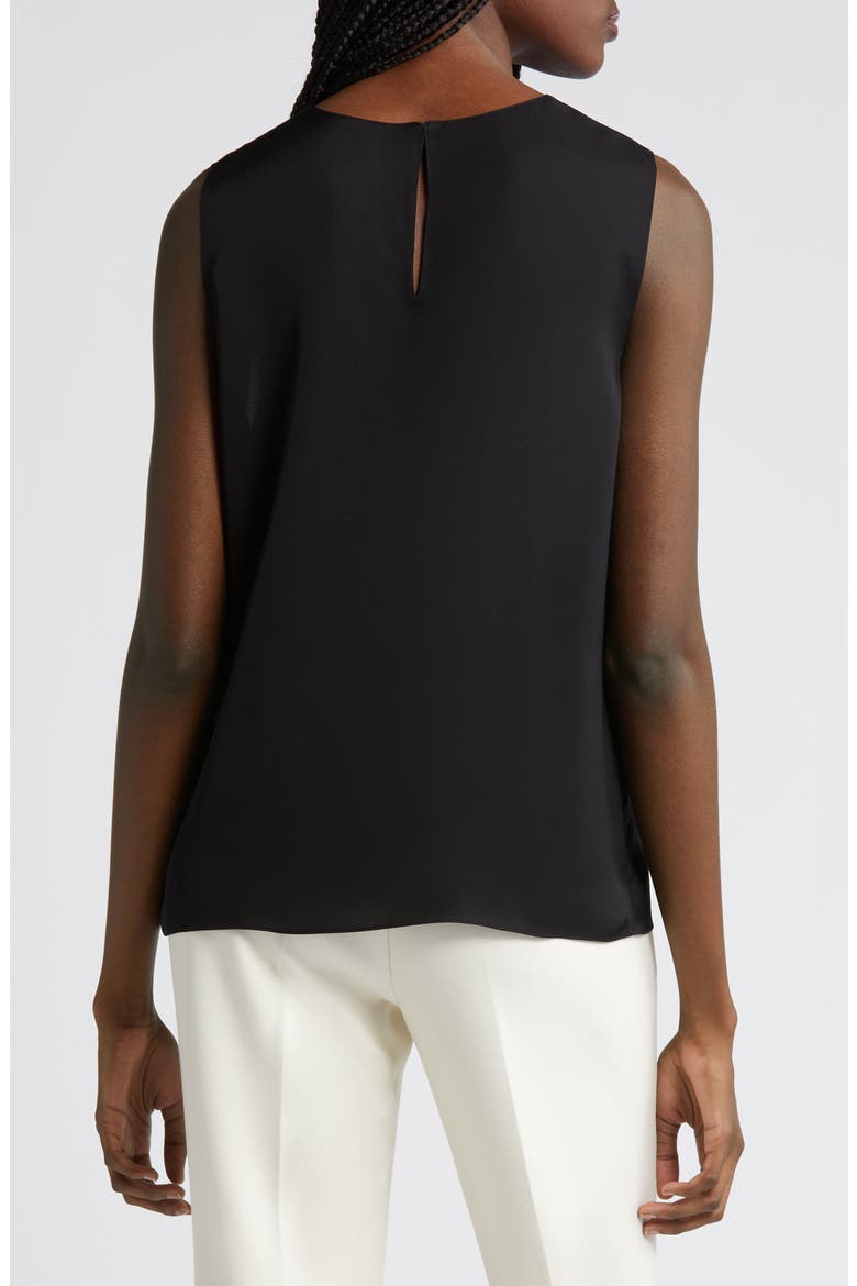 Sleeveless Silk Blouse, Alternate, color, BLACK