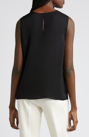 Theory Zelia black/white 2024 sleeveless top