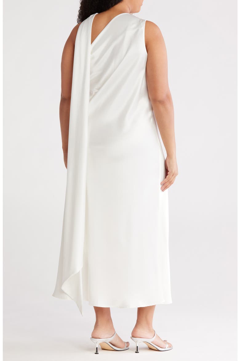 Scarf Neck One-Shoulder Maxi Dress, Alternate, color, IVORY