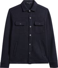 Robert Barakett Mezner Wool & Cotton Knit Overshirt