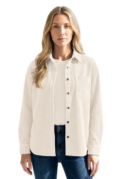 Corduroy Button Front Shirt