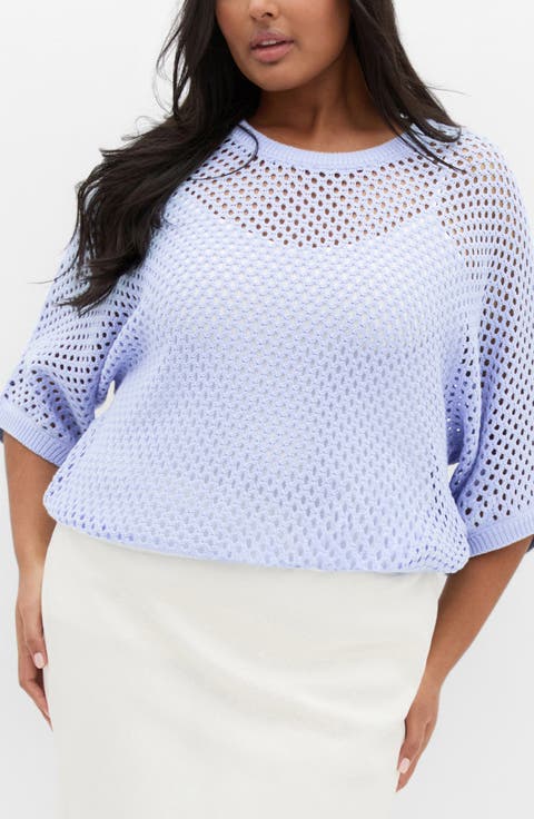 Open Stitch Sweater (Plus)