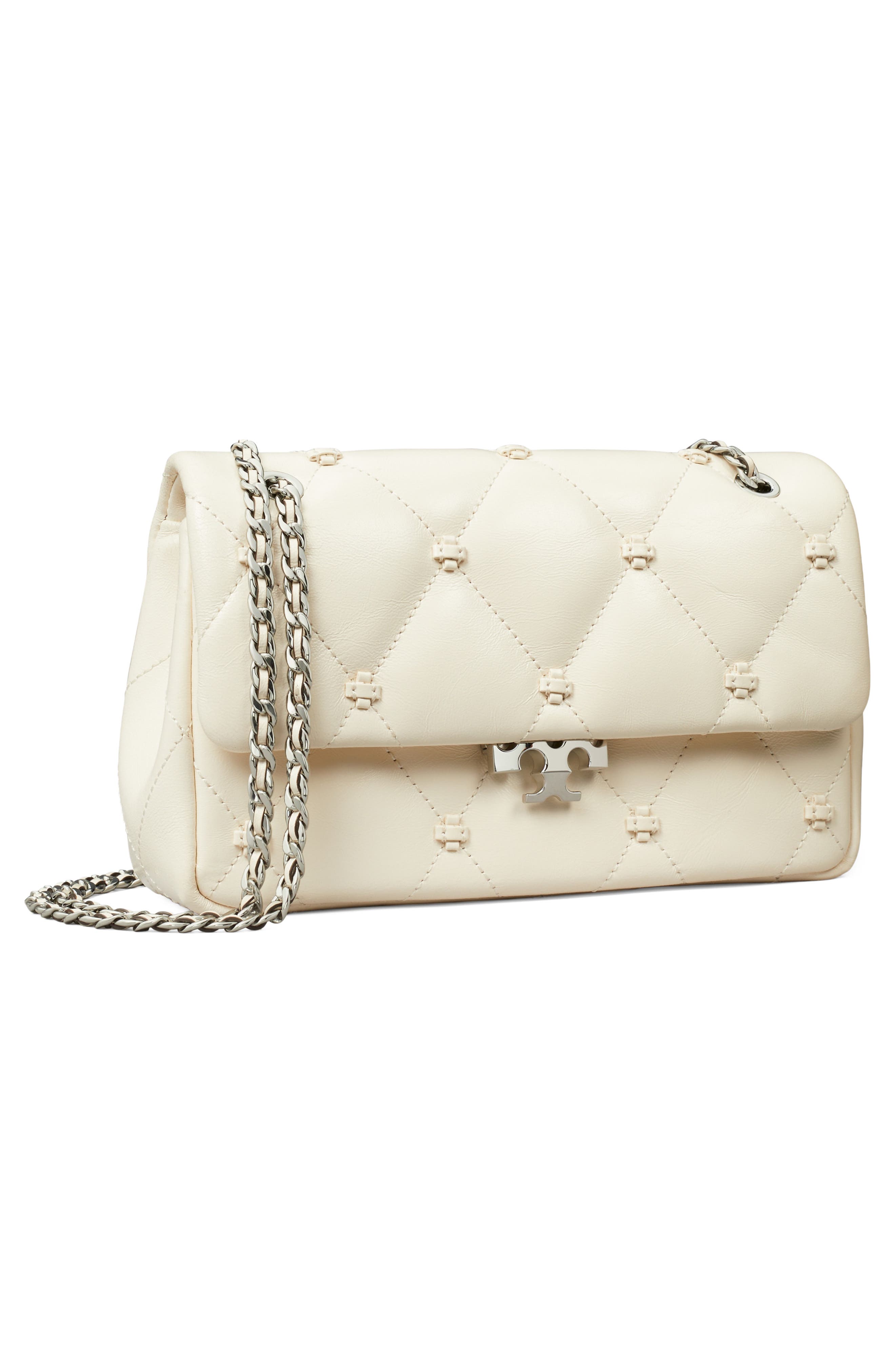 Bunny Knot Small Leather Shoulder Bag, Alternate, color, LIGHT CREAM