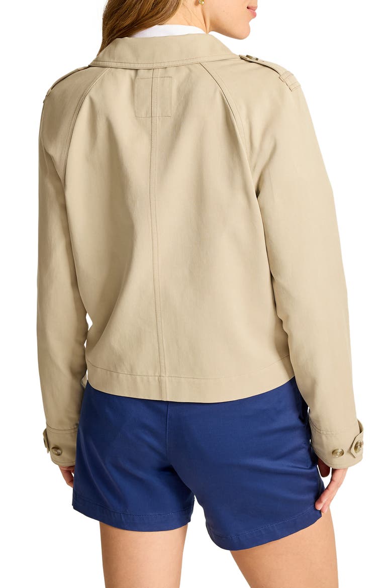 Crop Double Breasted Trench Coat, Alternate, color, TWILL