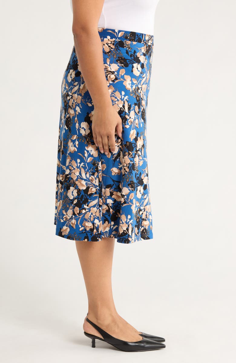 KASPER Flared Pull-On Midi Skirt, Alternate, color, 