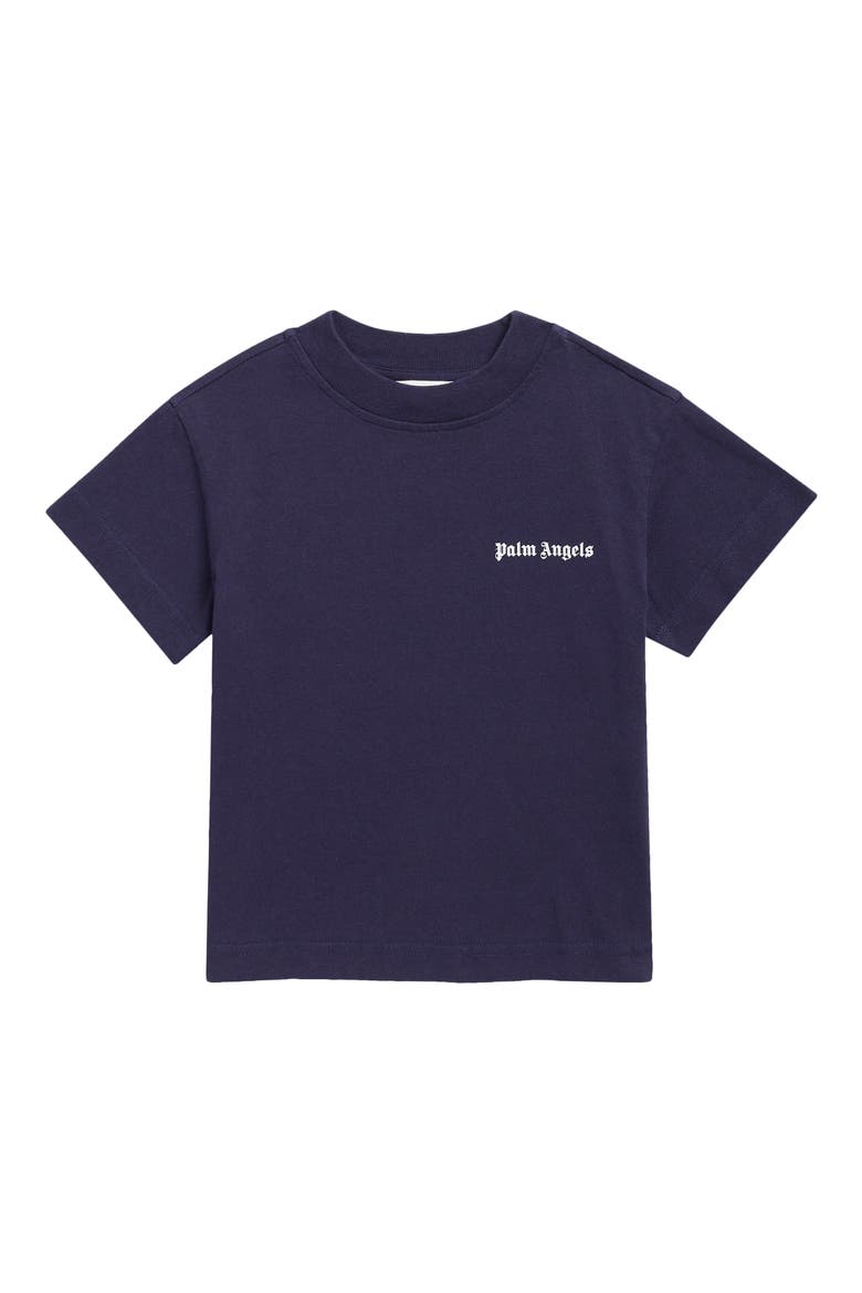 Kids' Logo Cotton T-Shirt, Main, color, NAVY BLUE WHITE