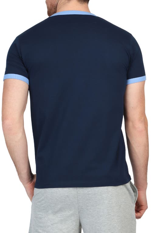 Tailorbyrd Ringer Lounge T-shirt In Navy