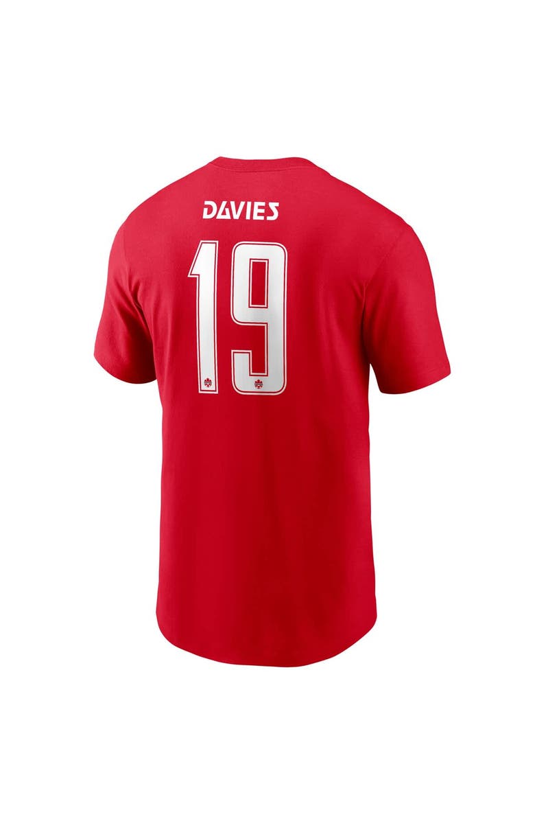 Nike Men's Nike Alphonso Davies Red Canada Soccer Home Name & Number T-Shirt, Alternate, color, Red
