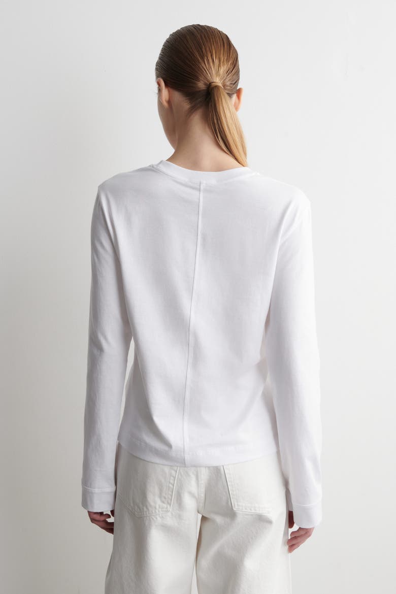 Cotton Long-Sleeved T-Shirt, Alternate, color, WHITE