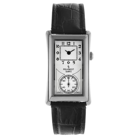 Vintage Large Rectangular Remote Sweep Leather Watch- 40x24MM