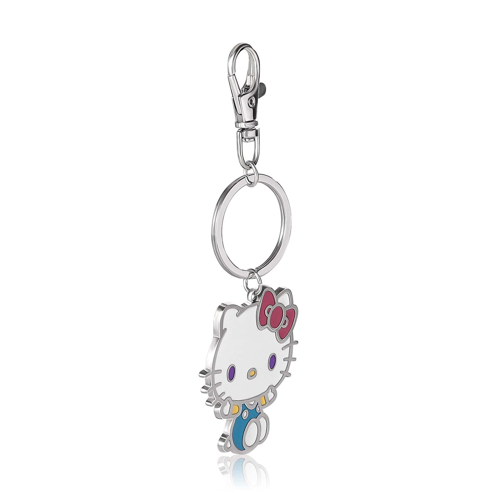 Hello Kitty Fashion Keychain with Adorable Charm, Alternate, color, Silver, White