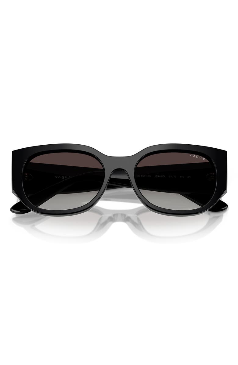 VOGUE 53mm Irregular Sunglasses, Alternate, color, Black