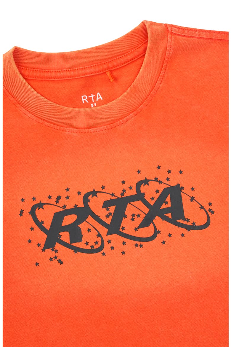 Kids' Hollis Long Sleeve Cotton Graphic T-Shirt, Alternate, color, ORANGE PLANETARY RTA
