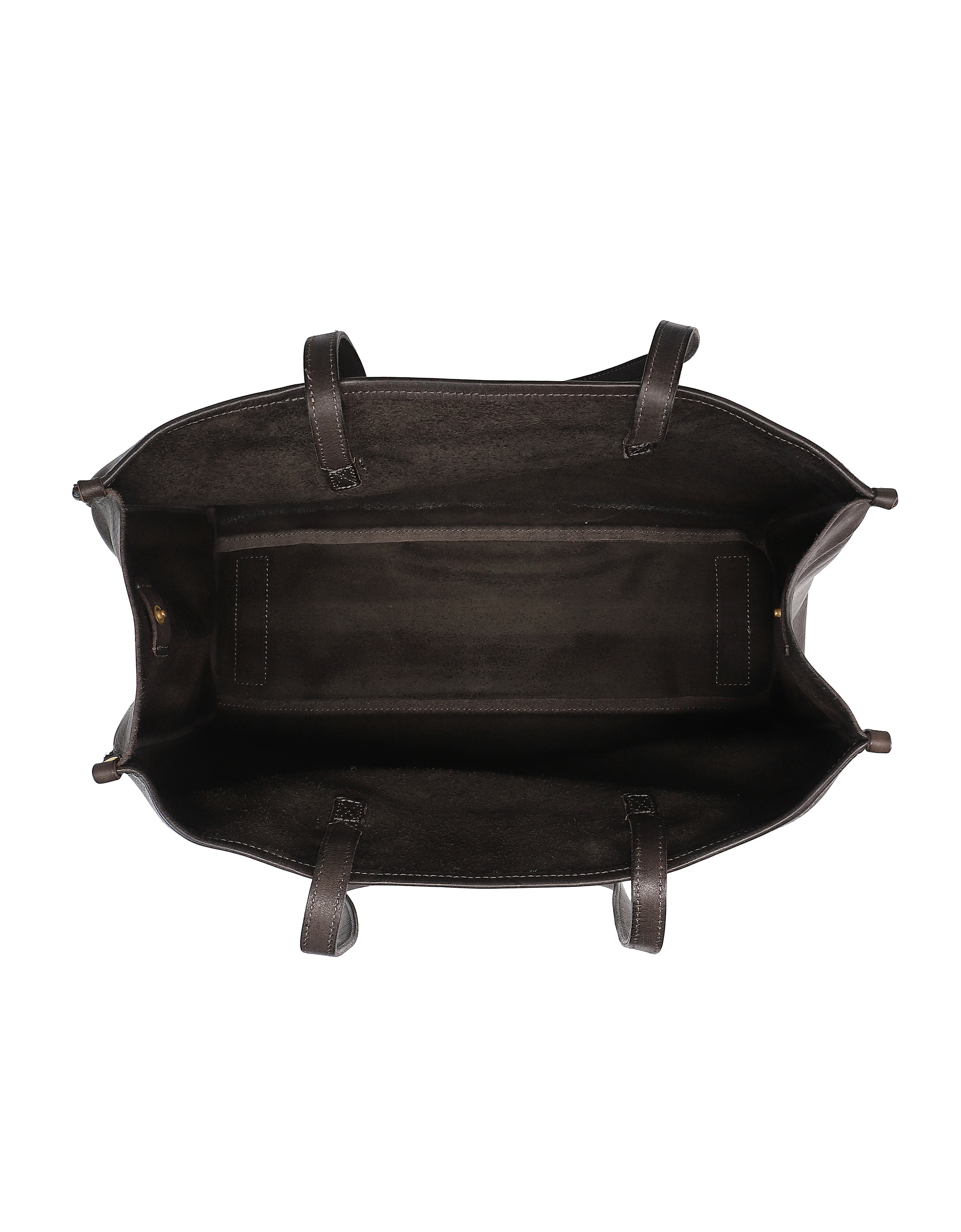 OLD TREND Clivia Genuine Leather Structured Carryall Tote, Alternate, color, Grey