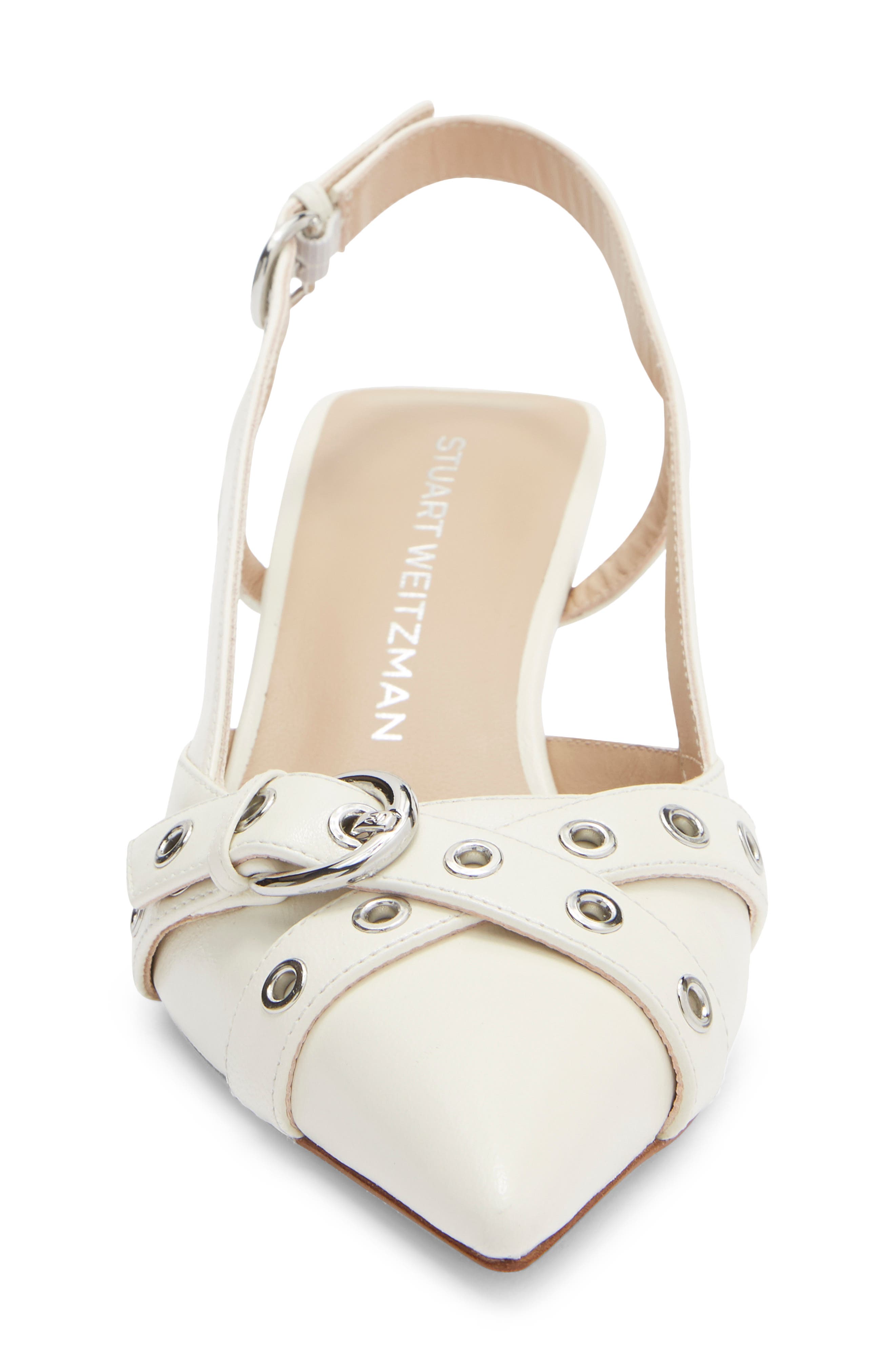 Supermoto Kitten Heel Slingback Pump, Alternate, color, CREAM