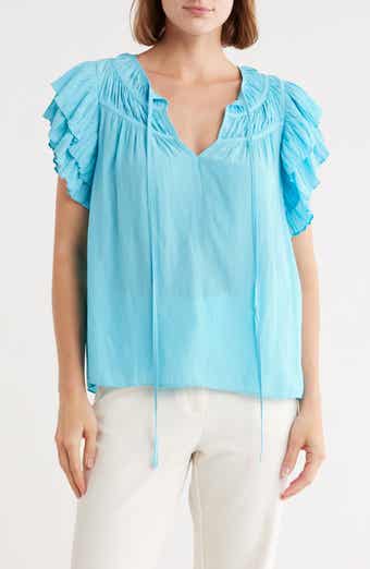 Ramy Brook Sue Ruffle Sleeve Top