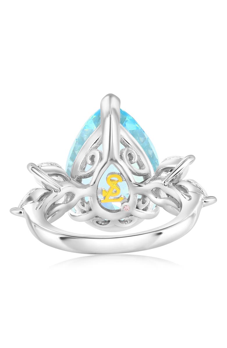 SUZY LEVIAN Gala Pear Cut Aqua Cubic Zirconia Ring, Alternate, color, Aqua