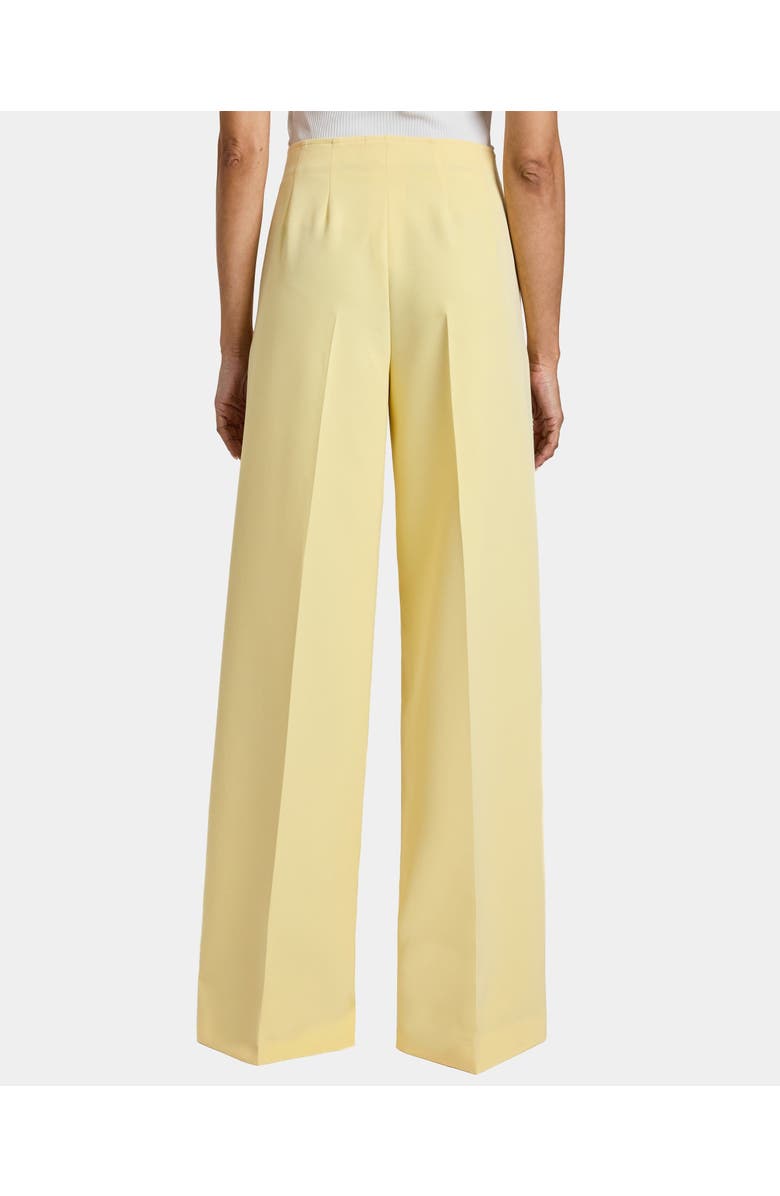 Santorelli LILY Wide Leg Pants with Slanted Side Pockets in Soft Stretch Crepe, Alternate, color, Chamomile
