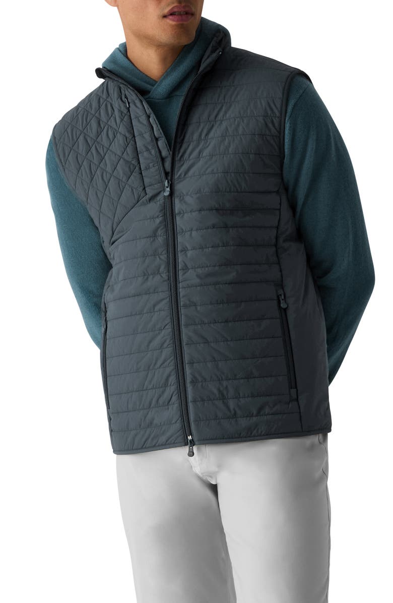 Greyson Yukon Ultralight Hybrid Quilted Puffer Vest, Main, color, Anthracite