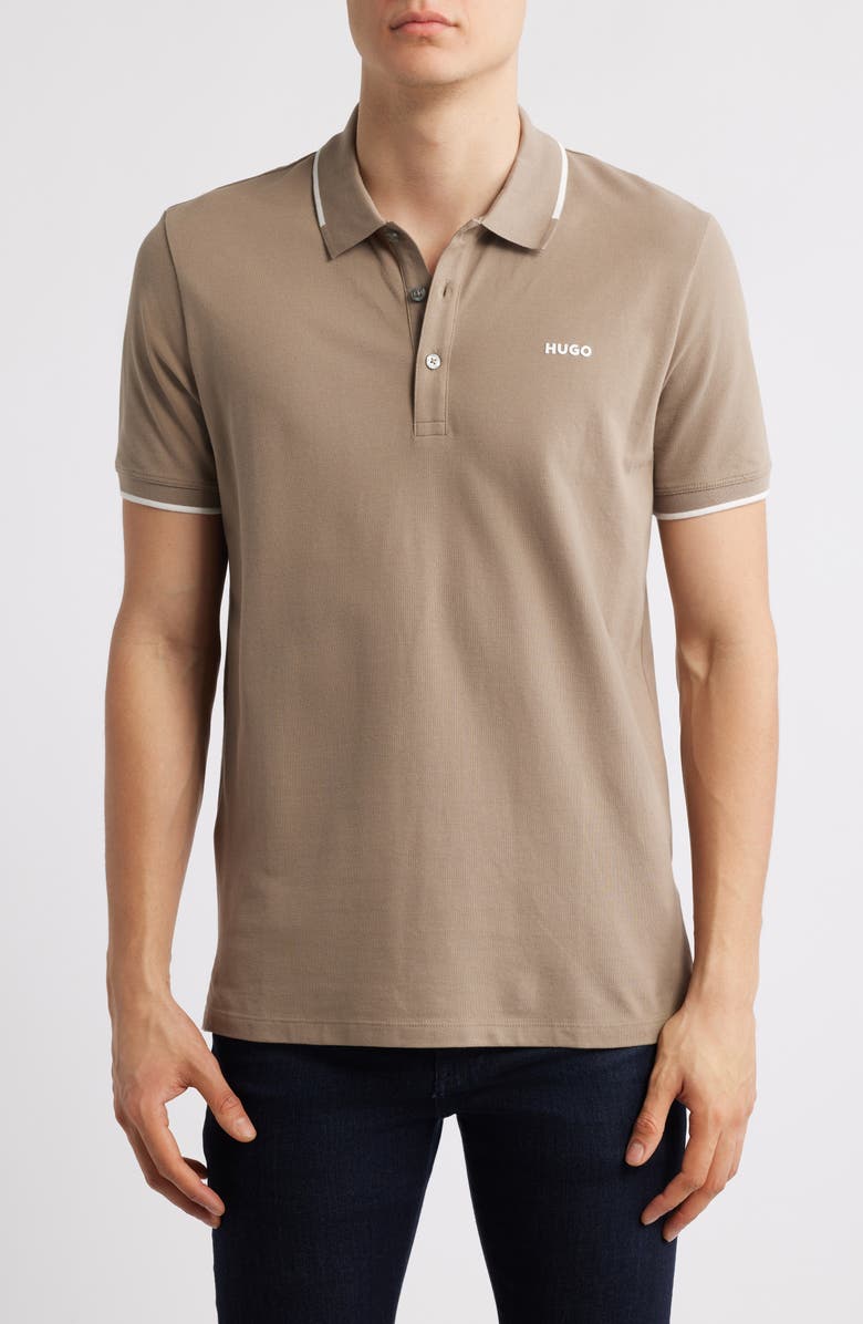 HUGO Dino Tipped Polo, Main, color, 