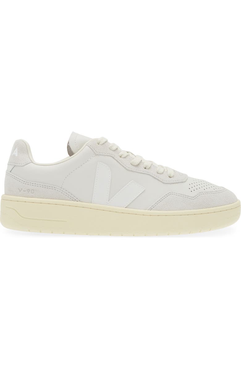 Veja V-90 Leather Sneaker, Alternate, color,
