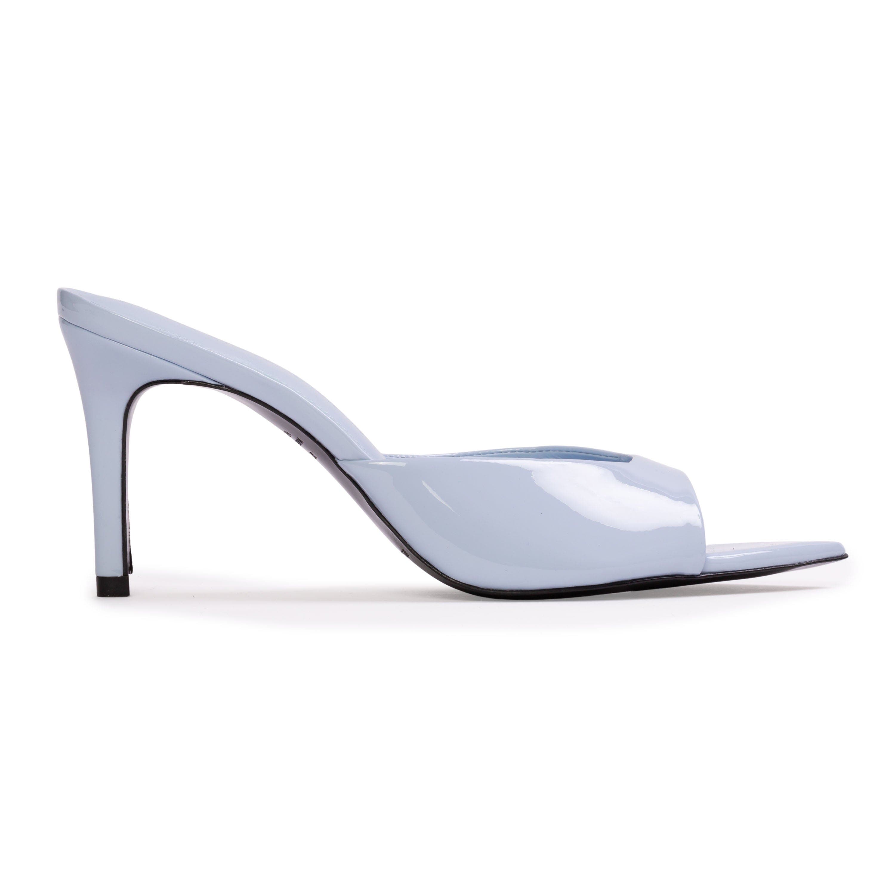 BLACK SUEDE STUDIO Brea 80 Mule, Main, color, Sky Blue Patent Leather