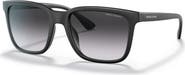 Armani Exchange 55mm Gradient Rectangular Sunglasses