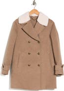 Belle & Bloom BELLE AND BLOOM Liberty Faux Shearling Collar Wool Blend Coat