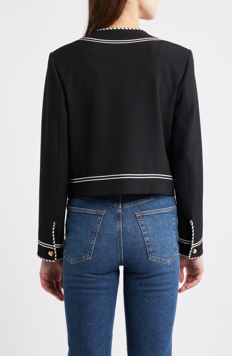 FRAME The Prim Crop Jacket, Alternate, color, Black